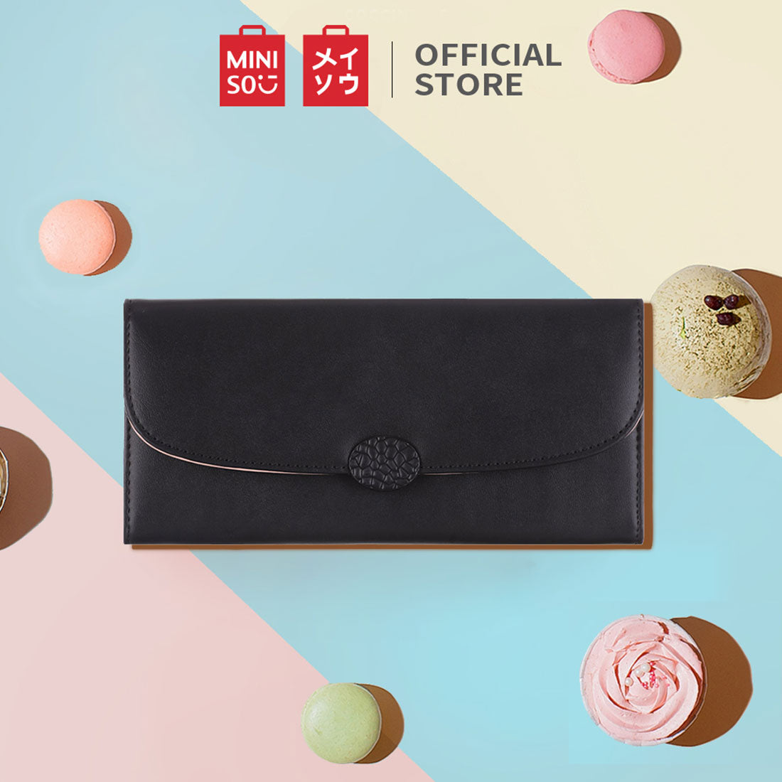 Miniso Dompet Wanita Kopling Dengan Pemegang Kartu