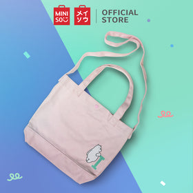 MINISO Tas Selempang Wanita Totebag Jingjing Canvas Sling Bag