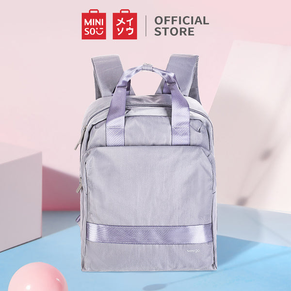 MINISO Tas Ransel Laptop Kasual Tas Punggung Wanita Cewek Tas Laptop