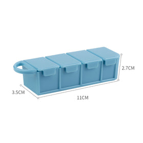 MINISO Kotak Obat Tempat Penyimpanan Obat Pil Pill Organizer Portable Serbaguna 4 Slot Kasus Box