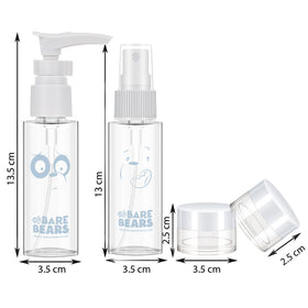 Miniso Official Botol travel set We Bare Bears Travel Kit