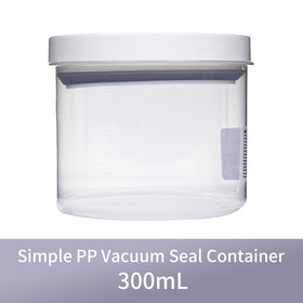MINISO Kontainer Penyimpanan Sederhana PP Vacuum Dengan Tutup 1.5L / 300ml / 600ml