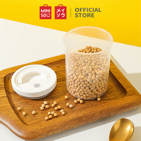 MINISO Kontainer Penyimpanan Sederhana PP Vacuum Dengan Tutup 1.5L / 300ml / 600ml