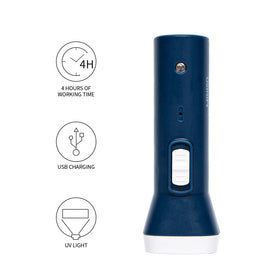 MINISO Lampu Senter Flashlight Led Pengisi Daya USB 1200mAh
