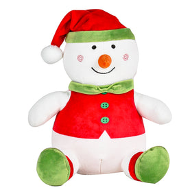 MINISO Boneka Manusia Salju Snowman Doll Natal Bayi Lucu Imut Hadiah Natal Anak Mainan Inovatif Boneka Lembut Baju merah