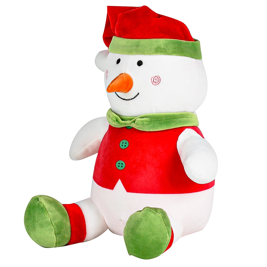 MINISO Boneka Manusia Salju Snowman Doll Natal Bayi Lucu Imut Hadiah Natal Anak Mainan Inovatif Boneka Lembut Baju merah