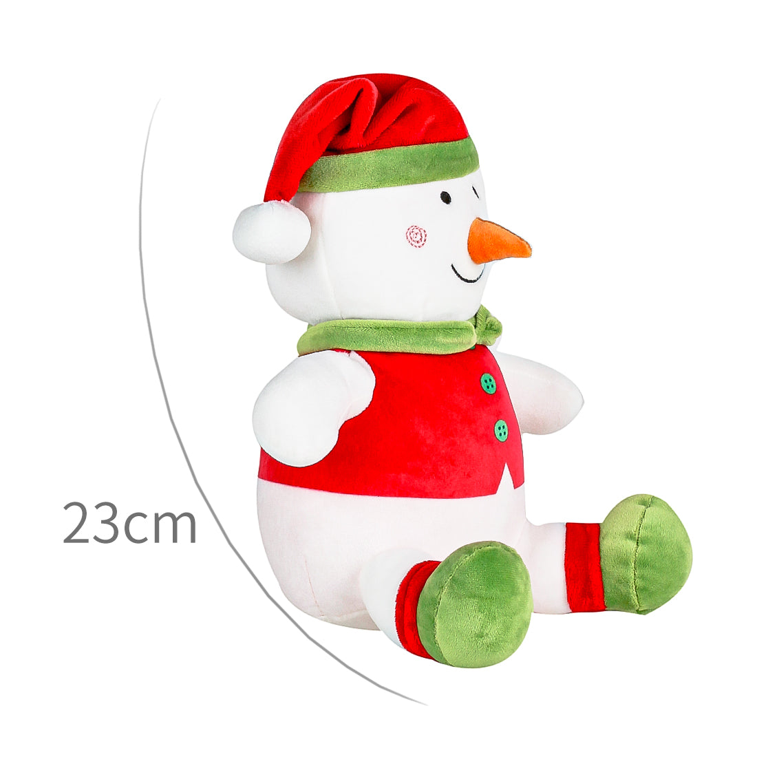 MINISO Boneka Manusia Salju Snowman Doll Natal Bayi Lucu Imut Hadiah Natal Anak Mainan Inovatif Boneka Lembut Baju merah
