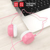MINISO Headset Headphone Earphone On Ear Kabel Telinga Kucing Cat Ears