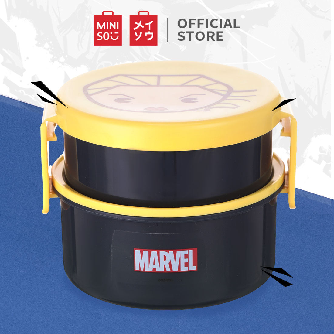 MINISO MARVEL Double-layered Bento Box kotak makanan food box Spider m ...
