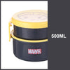 MINISO MARVEL  Double-layered Bento Box kotak makanan food box Spider man/  Iron Man/ Hulk/ Captain America/ Thor/ Captain Marvel