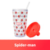 MINISO Botol Plastik Portabel Dengan Jerami Water Bottle, 420Ml