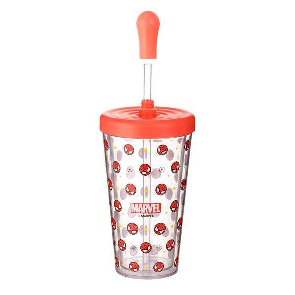 MINISO Botol Plastik Portabel Dengan Jerami Water Bottle, 420Ml
