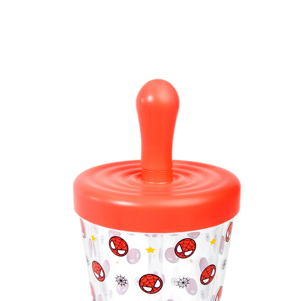 MINISO Botol Plastik Portabel Dengan Jerami Water Bottle, 420Ml