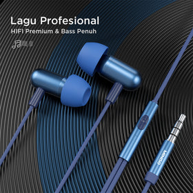 MINISO Earphone Kabel Noise Cancelling  Masuk-Telinga Kapsul: GE-12