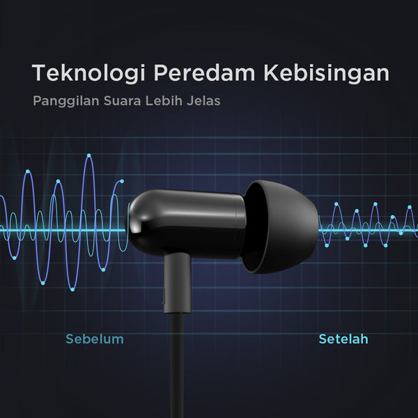 MINISO Earphone Kabel Noise Cancelling  Masuk-Telinga Kapsul: GE-12