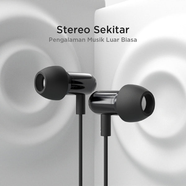 MINISO Earphone Kabel Noise Cancelling  Masuk-Telinga Kapsul: GE-12