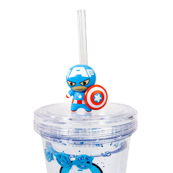 MINISO Marvel Botol Air Portable Dengan Sedotan Water Bottle 320Ml