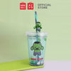 MINISO X MARVEL Tumbler dengan Tutup dan Botol Air Sedotan 320ml