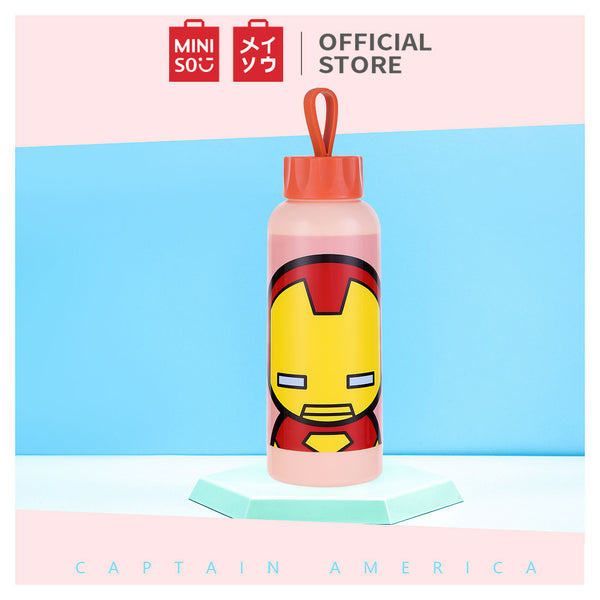 MINISO X MARVEL Botol Minum Tempat Tumbler Tumblr Kaca Buram 300ml