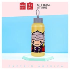 MINISO X MARVEL Botol Minum Tempat Tumbler Tumblr Kaca Buram 300ml