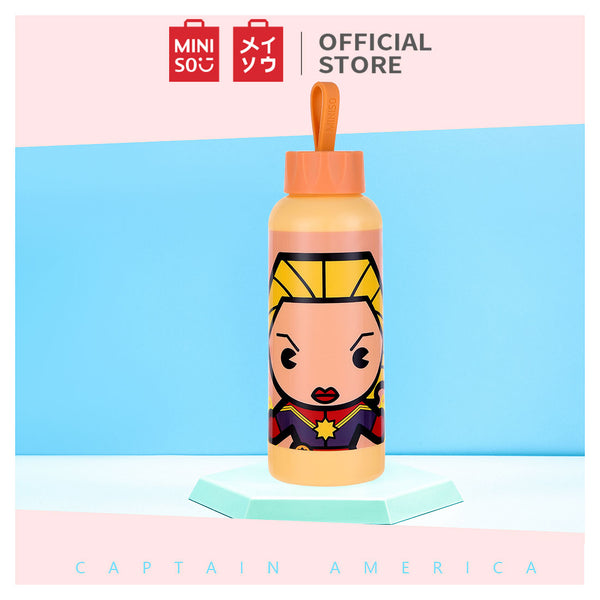 MINISO X MARVEL Botol Minum Tempat Tumbler Tumblr Kaca Buram 300ml
