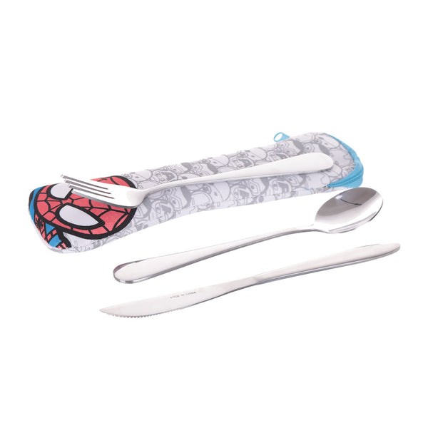 MINISO X MARVEL Cutlery set sendok dan garpu set Spider man/ Iron Man/ Hulk/ Thor