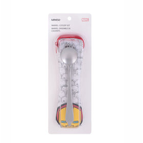 MINISO X MARVEL Cutlery set sendok dan garpu set Spider man/ Iron Man/ Hulk/ Thor