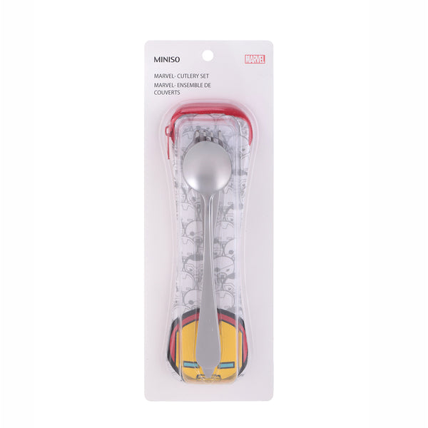 MINISO X MARVEL Cutlery set sendok dan garpu set Spider man/ Iron Man/ Hulk/ Thor