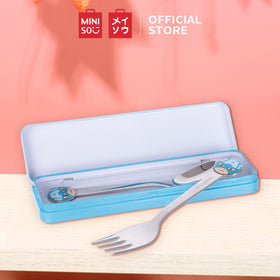 MINISO Marvel Set Sendok Garpu 2 Pcs Traveling Travel Peralatan Makan Tableware Portable Alat Stainless Alat Makan Set Cutlery Stainless Anak Dewasa Fork Spoon Dapur Karakter Lucu Colorful Berkualitas High Quality Premium