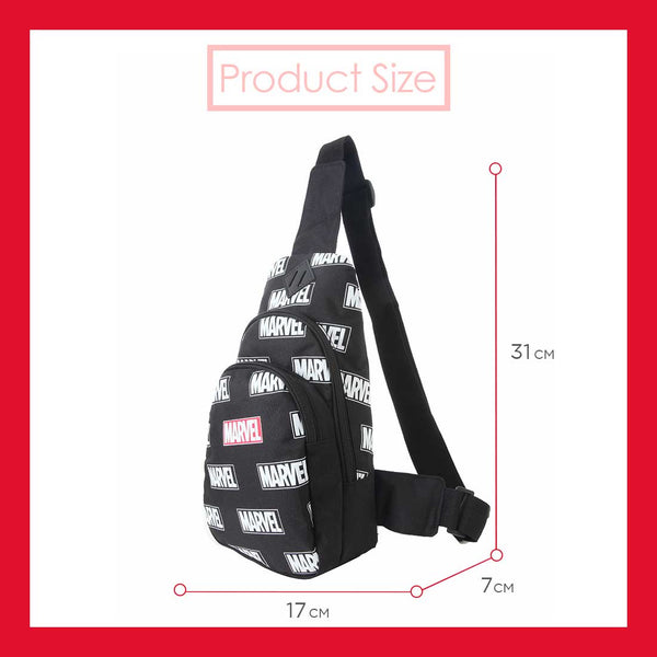 MINISO Marvel Tas Selempang Pria Crossbody Chest Bag Fashion untuk Sekolah Bepergian