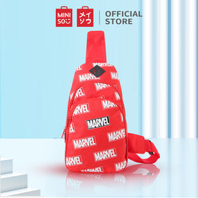 MINISO Marvel Tas Selempang Pria Crossbody Chest Bag Fashion untuk Sekolah Bepergian