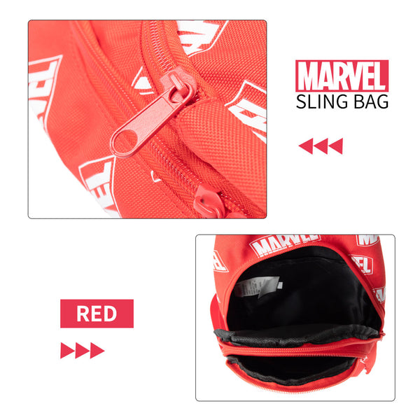MINISO Marvel Tas Selempang Pria Crossbody Chest Bag Fashion untuk Sekolah Bepergian
