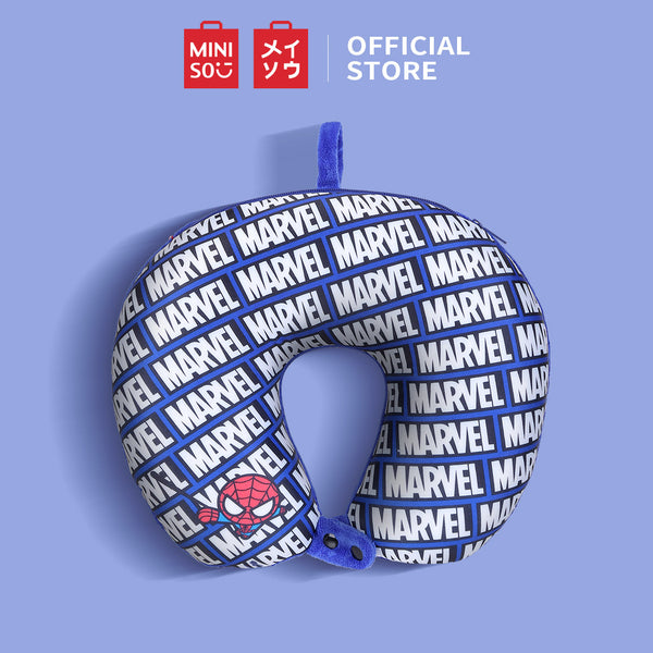 MINISO X MARVEL Bantal Leher 2-in-1 berbentuk U Bantal Perjalanan