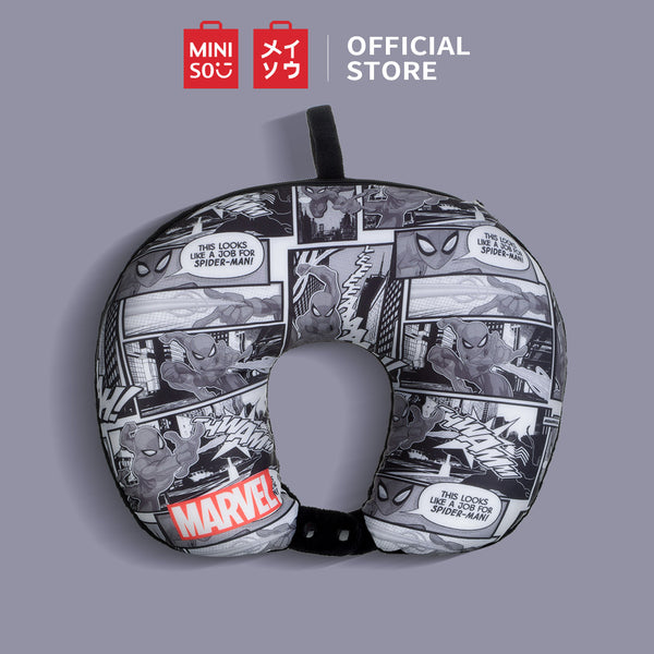 MINISO X MARVEL Bantal Leher 2-in-1 berbentuk U Bantal Perjalanan