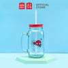 MINISO X MARVEL Botol Minum Tumbler Tempat Air Minum Sedotan Straw Kaca 470ml/710ml
