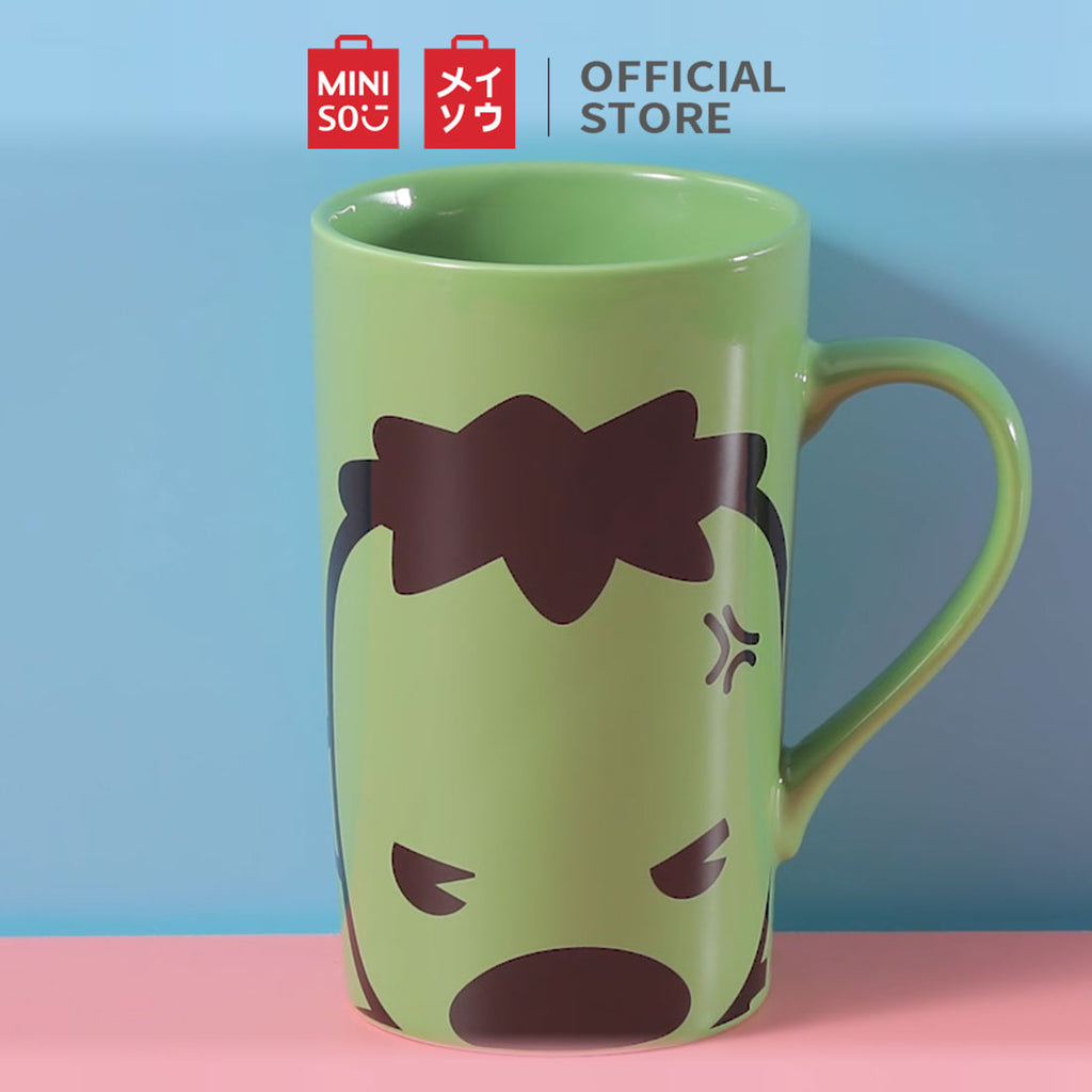 MINISO Marvel Cangkir Keramik Mug Gelas karakter lucu Gelas Minum Susu Kopi Tumblr Kramik 550ml