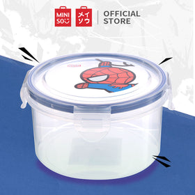 MINISO Marvel Kotak Makan Plastik Kotak Penyimpan Makanan Wadah Tempat Makanan 750ml, Random Pick
