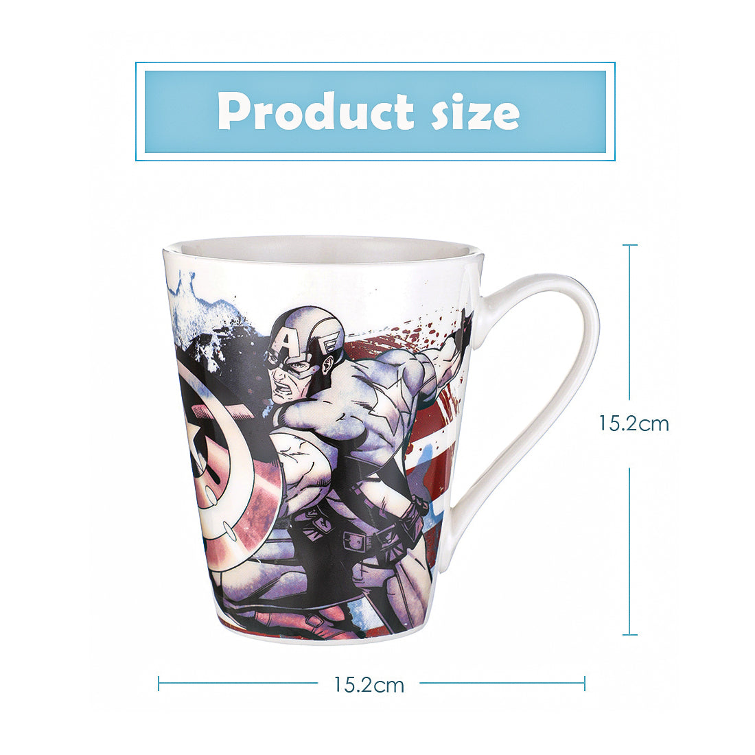 MINISO X MARVEL Mug Keramik Cangkir Kopi Cangkir Teh Panas dengan Pegangan 346ml
