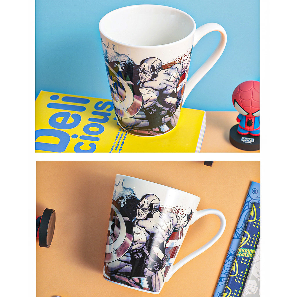 MINISO X MARVEL Mug Keramik Cangkir Kopi Cangkir Teh Panas dengan Pegangan 346ml