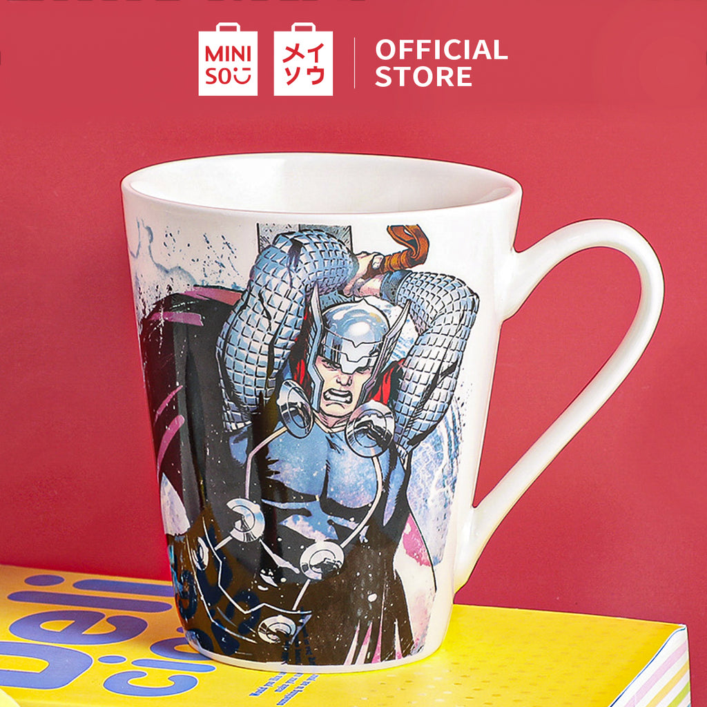 MINISO X MARVEL Mug Keramik Cangkir Kopi Cangkir Teh Panas dengan Pegangan 346ml