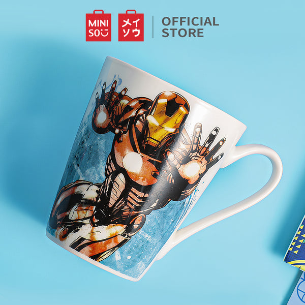 MINISO X MARVEL Mug Keramik Cangkir Kopi Cangkir Teh Panas dengan Pegangan 346ml