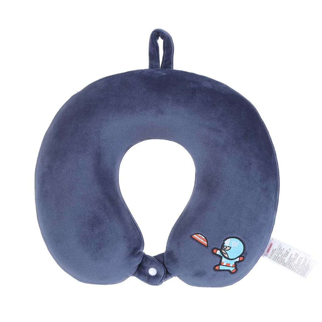 MINISO Marvel Bantal Leher Lucu Busa Memori U-Shaped Neck Pillow Memory Foam Travel Nyaman lembut Imut Spider Man