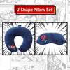 MINISO MARVEL Bantal Leher + Penutup Mata, Travel Pesawat U-shaped Neck Pillow + Eye Mask, Bantal Leher Bantal Kepala Spider man / Iron Man / Hulk / Captain America / Thor / Captain Marvel