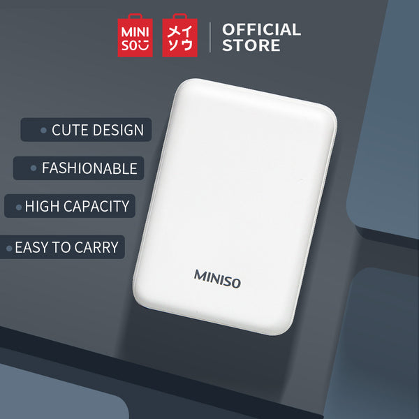 MINISO Power Bank 10000mAh Daya Besar Capacity Slim Charging Garansi
