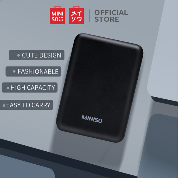 MINISO Power Bank 10000mAh Daya Besar Capacity Slim Charging Garansi