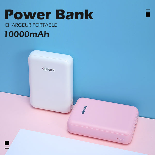 MINISO Power Bank 10000mAh Daya Besar Capacity Slim Charging Garansi