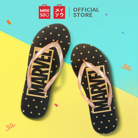MINISO X Marvel Sandal Jepit Wanita Flip Flops Sendal Logo Marvel