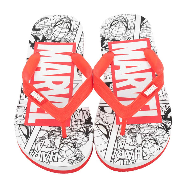 MINISO Marvel Sandal Jepit Pria Sandal Karet Santai untuk Rumah Mandi Spiderman