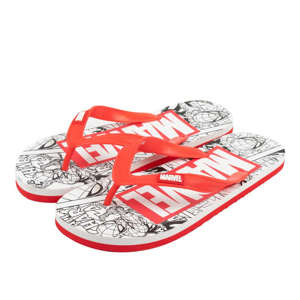 MINISO Marvel Sandal Jepit Pria Sandal Karet Santai untuk Rumah Mandi Spiderman