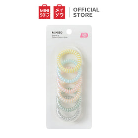 MINISO Ikat Rambut Karet Rambut Spiral 6 Pcs Elastis Hair Tie
